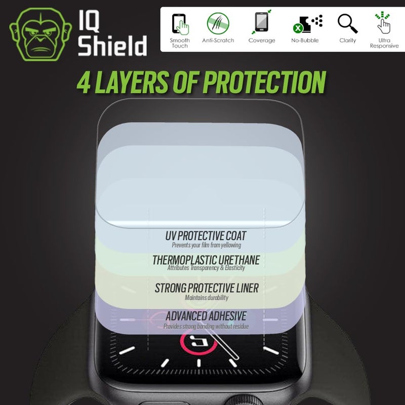 IQShield IQ Shield 6 Pack Screen Protector for Apple Watch SE 3 (2025)/ SE 2/ SE/Series 6/5/4 40mm LiquidSkin Easy Install Anti-Scratch Ultra Thin Smudge Resistant Anti-Bubble Flexible Clear TPU Film for iWatch 40mm - Image 2